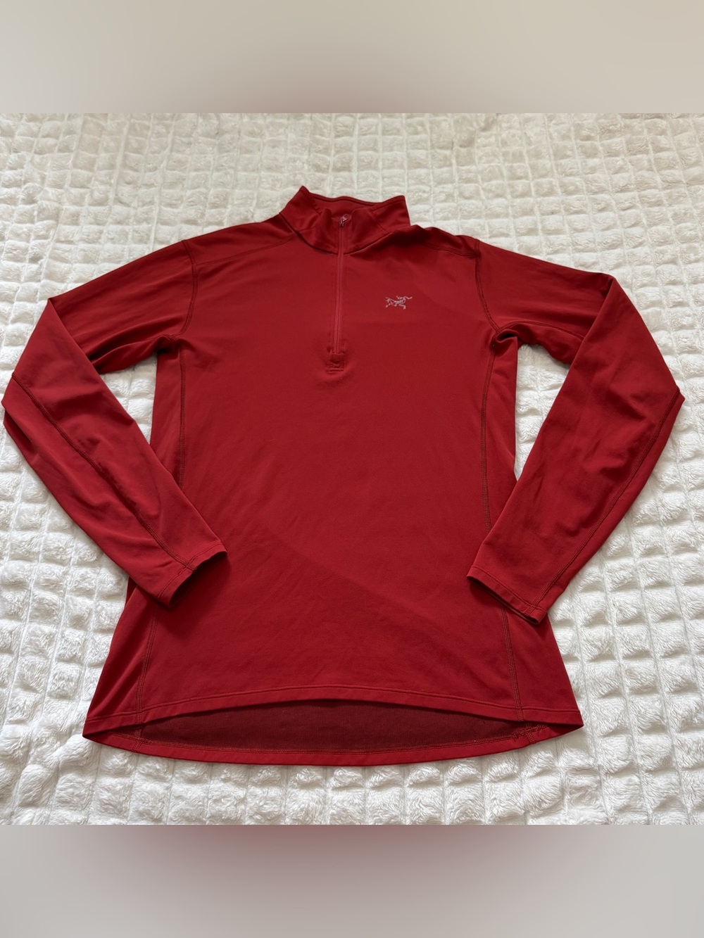 Arc'teryx Small / Medium Red 1/4 Zip Base Layer Pullover